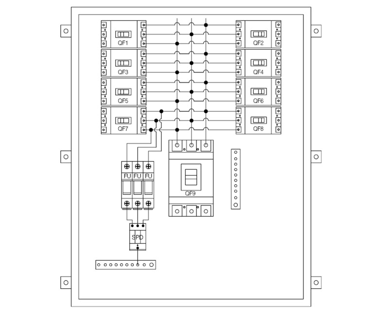 SHLX-AC8/1 AC caixa do combinador fotovoltaico